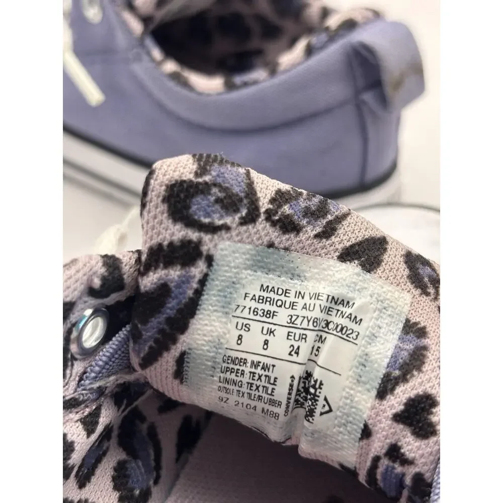 Converse All Star Toddler Purple Sneakers Size 8